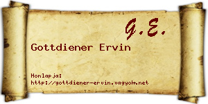 Gottdiener Ervin névjegykártya